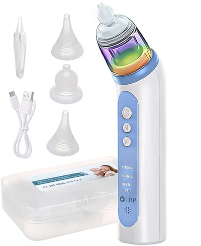 BP® Baby Neusreiniger - Elektrische Neusreiniger Baby - Neusdouche Elektrisch - Neuszuiger - Snoetenpoeters - Neuspeer - Neusreiniger Baby - USB Oplaadbaar - 3 Standen - Met Muziek & Licht