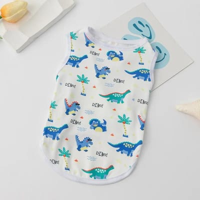 Gilet imprimé dessin animé pour chien, nouvelle coupe, aéré, t-shirt pour chien, chiot, marque, bouledogue français, chihuahua, vêtements pour chiens de petite et moyenne taille XL