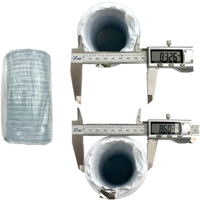 Dailygoods- Ontluchter Flexibele PVC - Afvoerslang Ø 80mm - Lengte 2,5m - Geschikt voor Wasdroger/Airco - Waterdichte Afdichting - Roestvrijstalen Klemmen