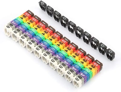 Kleurige digitale buismarkers met nummers - 100/150 stuks, 2.5MM markeringen voor organisatie en labeling