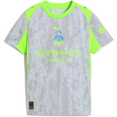 Puma Manchester City Fc 25/26 Replica Derde Korte Mouw T-shirt Junior Grijs 5-6 Years Kinderen
