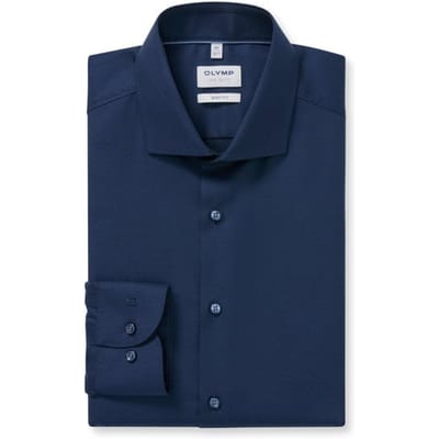 OLYMP Level Five Overhemd, Body Fit, Royal Kent, Marineblauw