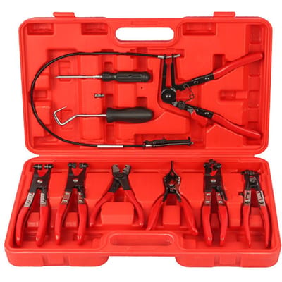 9-delige Auto Slangklem RingPlier Set Flexibele Draad Kabel Type Gezamenlijke Boot Klemmen Draaibare Kaak Tool