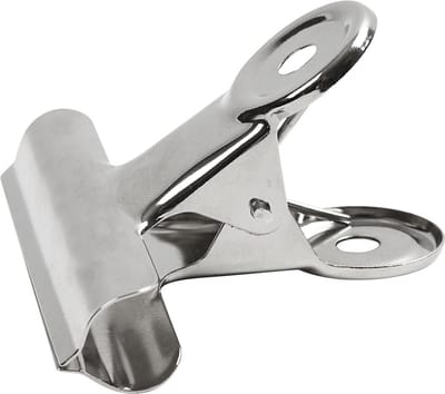 Metalen klem, B: 7,5 cm, zilver, 6 stuk/ 1 doos