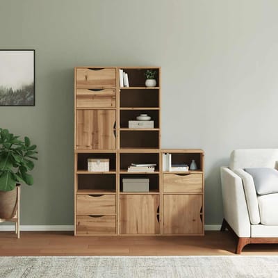 vidaXL - Bijzetkasten - 5 - st - "ODDA" - 40x24x79 - cm - massief - grenenhout