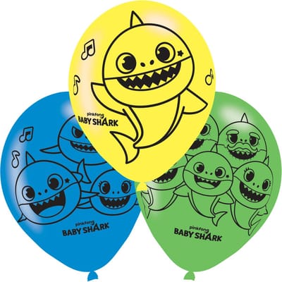 Amscan - Baby Shark - Ballonnen (6 stuks)