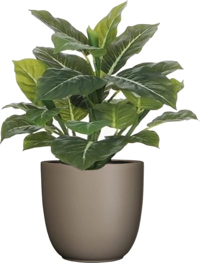 Mica Decorations Kunstplant Philodendron - groen - 49 cm - in bloempot - beige - D14.5 cm - complete set