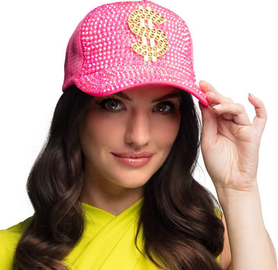 Boland - Pet Dollar neonroze Roze,Neon - 56-62 - Volwassenen - Unisex - 80's - 90's - Old school - Festival - Carnaval