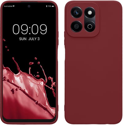 kwmobile telefoonhoesje geschikt voor HONOR 200 Smart 5G / X7C 4G - Hoesje voor smartphone - Precisie camera uitsnede - In bordeaux-violet