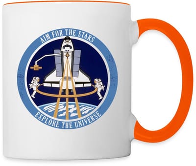 NASA Aim For The Stars Mok Tweekleurig