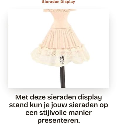 Dailygoods- Sieradenstand Draaibaar - Sieradenrekje - Sieradenhouder - Sieradenstandaard - Sieradenrek voor kettingen - Hoogwaardige polyesterhars