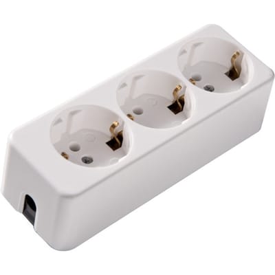 Martin Kaiser 3 Socket Desktop Powerstrip Arctic White (Europese Stekkerdoos) - 538/KWS [2 Stuks]