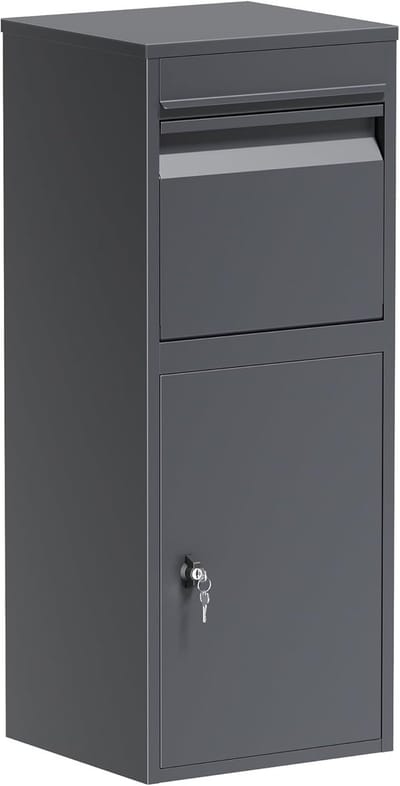 Pakketbox - Pakketbrievenbus - Post Bezorgen - Slim Inlegsysteem - 41x38x102cm - Grijs