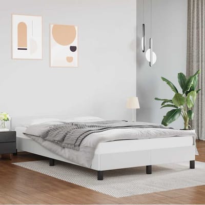 vidaXL - Bedframe - met - hoofdeinde - zonder - matras - 120x200 - cm - wit