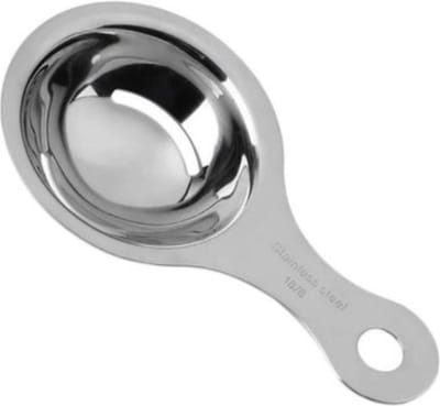 *** Professionele Ei-scheider - Ei scheiden - Ei Splitser Splitsen - Eidooier scheider - Eiwit - Eigeel - RVS - Zilver - Eierscheider - Met slagkant RVS Rond - van Heble® ***