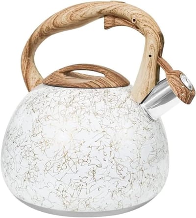 Theeketel Roestvrij Staal - Waterketel Fluitketel - Water Koken - Automatisch Fluiten - 2.8 Liter - Zilver