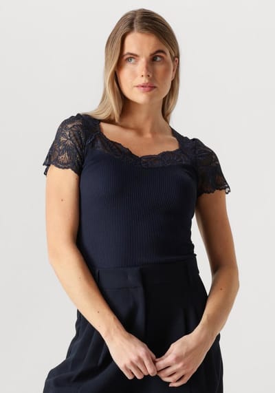 Rosemunde Beatha Capsleeve Dames - Topjes - Donkerblauw - Maat XS