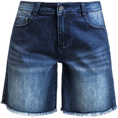 R.E.D. by EMP Shorts - Denim short met slijtage details - 27 tot 28 - voor Vrouwen - donkerblauw