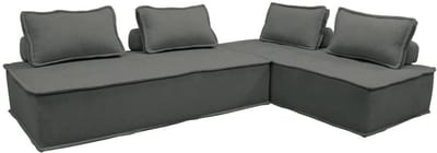 sweeek - Set van 2 tweezits fauteuils voor gestoffeerde modulair bank - dao