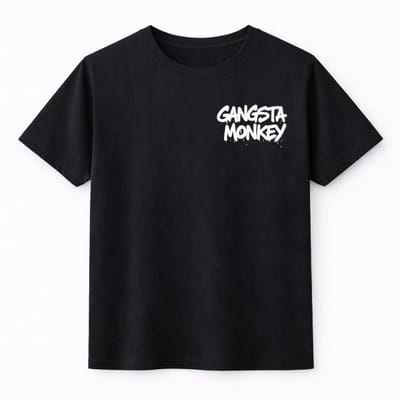 T-shirt Gangsta Monkey - Pay up or Shut up - Maat S - zwart