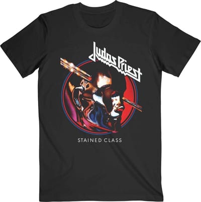 Judas Priest - Stained Class Album Circle Heren T-shirt - S - Zwart
