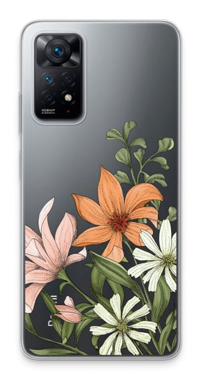 Case Company® - Hoesje geschikt voor Xiaomi Redmi Note 11 Pro hoesje - Floral bouquet - Soft Cover Telefoonhoesje - Bescherming aan alle Kanten en Schermrand