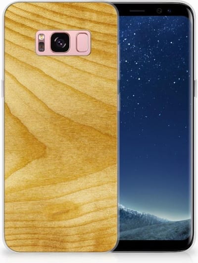 TPU Hoesje voor Samsung Galaxy S8 Bumper Hoesje Licht Hout