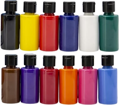 SÜDOR 12 x 40 ml Acrylverfset voor kinderen en volwassenen | Universele verf voor hout, steen, canvas, polyester, papier, gips, stof, leer, metaal