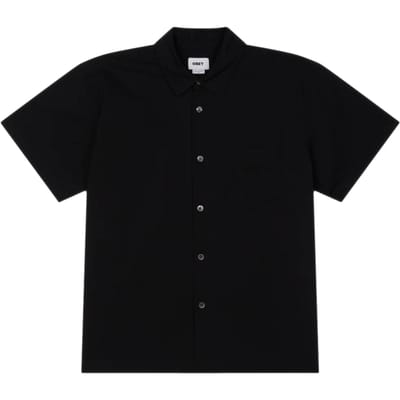 Overhemd Obey draad geweven ss - zwart