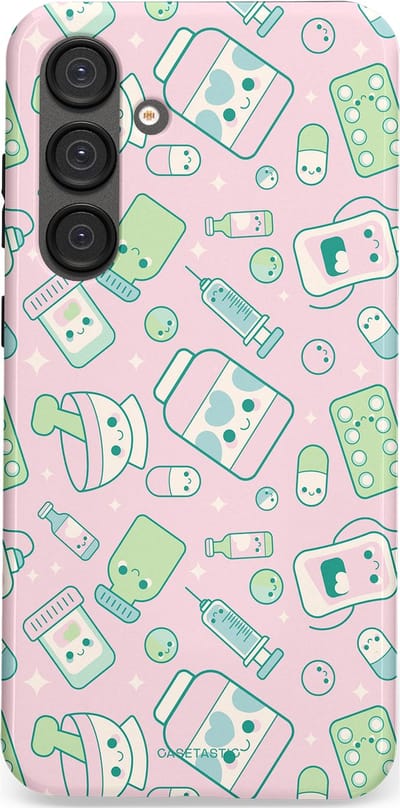 Casetastic Hoesje Geschikt voor Samsung S25 Plus - Stijlvolle Beschermende Duo-layer Case - Geneeskrachtig Roze