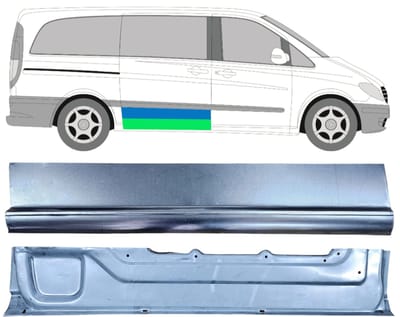 Interne reparatie achterste deuren voor Mercedes Vito W639 2003-2014 / Rechts