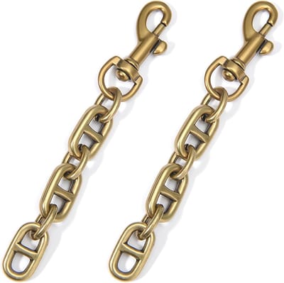 Kettingsling - Antiek Goud - 12 cm - Verlengketting van Legering - Voor Tas en Schouderriem