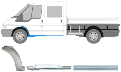 Reparatiepaneel dorpel + voorste spatbord voor Ford Transit 2000-2013 / Links