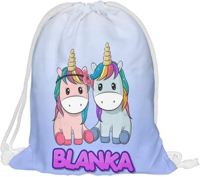Kinder Gymtas met Naam - Unicorn Vriendjes
