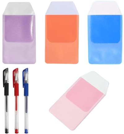 Dailygoods- Pennenetui 4 vakken - Duurzaam canvas - Kantoor/School - Kleurrijk - Inclusief 3 pennen - Lekvrij - Pennenzak