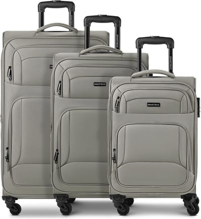 Smartbox Edition 04 4 wielen Kofferset 3-delig met uitbreidingsplooi - Zachte bagage - Combinatieslot - taupe grey