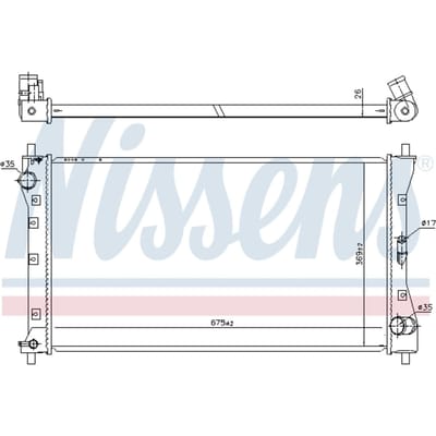 Radiator, motorkoeling NISSENS 64256