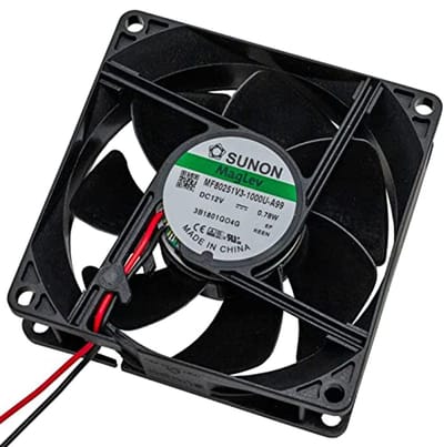 12V DC Ventilator 80x80x25mm met hoge luchtstroom en stil geluidsniveau