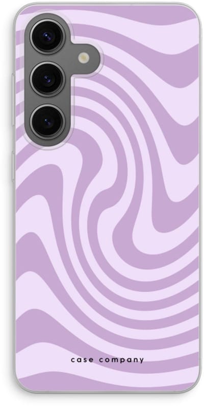 Case Company® - Hoesje geschikt voor Samsung Galaxy S24 hoesje - Swirl Paars - Soft Cover Telefoonhoesje - Bescherming aan alle Kanten en Schermrand