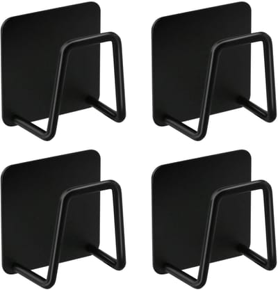 Dailygoods- Sponshouder - Hangende Sponshouder - Zelfklevend - Waterdicht - Roestvrij Staal - 4 Stuks 5x5 cm - Keukenorganizer