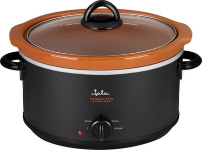Jata JEOL2135 - Slowcooker - Terracotta schaal met glazen deksel - 3,5 liter inhoud - 180 Watt