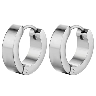 Fako Bijoux® - Oorbellen - Oorringen - Stainless Steel - Classic - Zilverkleurig