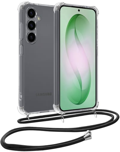 Hoesje Geschikt voor Samsung Galaxy S26 - Met Koord - Shock Proof - Siliconen Case - Back Cover - Telefoonkoord - Telefoon Hoes Shockproof - Telefoonketting - Transparant
