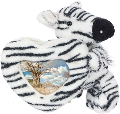 PIA Soft Toys - Babypluche Zebra fotokader - 16 cm - Hart