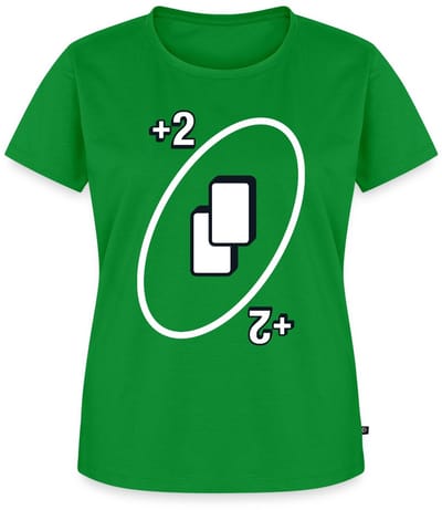 UNO +2 Kaart Kostuum Neem 2 Premium T Shirt Dames