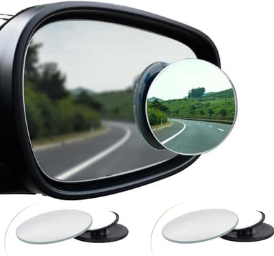 Dodehoekspiegels Auto - Extra Zicht - Veiliger Rijden - Frameloos Gebogen - 2 Stuks - Zwart