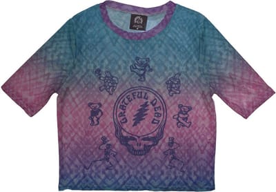 Grateful Dead - Dead Egyptian Gradient Crop top - XXS - Blauw