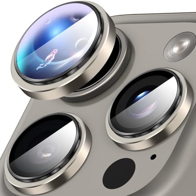 Dailygoods- Lensbeschermer HD Glas - Aluminium Frame - Camerabescherming - Compatibel met iPhone 16 Pro/16 Pro Max - Schokbestendig - Antislip Design - Camera Bescherming
