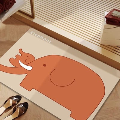 Cartoon Diatomeeënaarde Toilet Mond Mat Absorberende Mat Moderne Eenvoudige Toilet Voetmat Badkamer Antislip en Vuilafstotende Mat 40 * 60CM [Crystal Fleece]