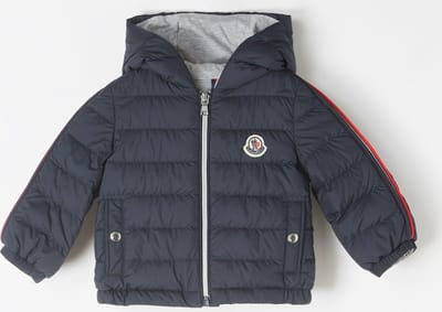 Moncler Baty pufferjack met donsvulling - Blauw - Maat 68